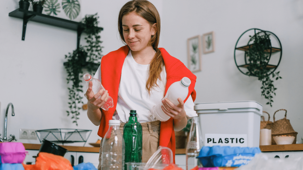 a person holding a plastic bottle